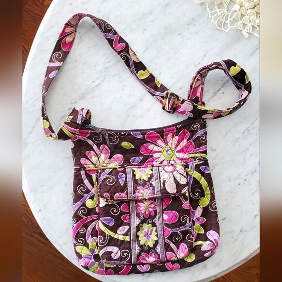 Vera Bradley Adjustable Purple Punch Bag - Picture 1 of 6